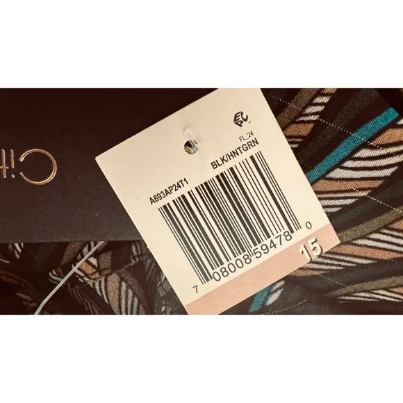 NWT City Studio Size 15 Multicolor Chevron Wrap Dress Ruffle Hem V-Neck - Picture 14 of 16